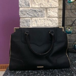 Rebecca Minkoff Black and Gold Handbag